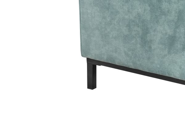 Ottoman i Fløyel Blågrønn Vannavvisende, Dyrevennlig Fotskammel i Stoff Rektangulær Minimalistisk Moderne Stil