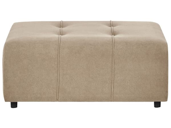 Ottoman Fodskammel Brun 99 x 99 cm Flyder Skammel med Stof Moderne Stueindretning