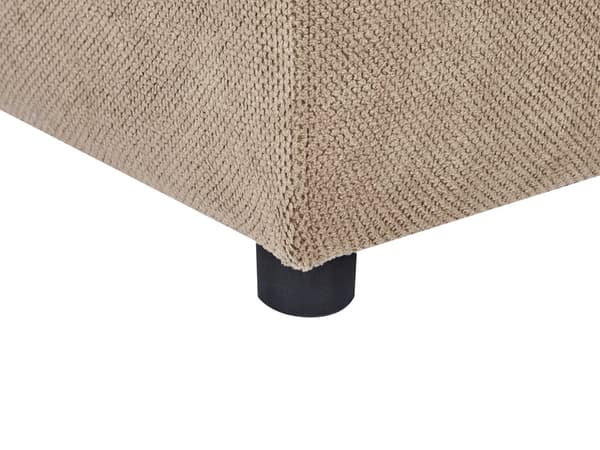 Fotskammel Brun Polyesterstoff Svarte ben Moderne stil Sofamodul Puff Stue