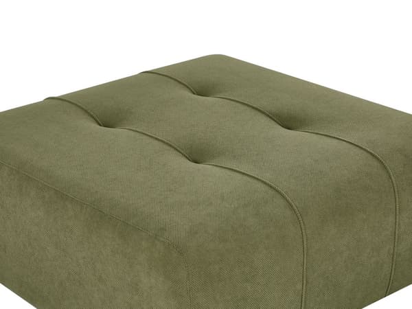 Ottoman Brun Polyester Polstret Modulær Sofa Element Firkantet Fotskammel Svart Ben Moderne Stil