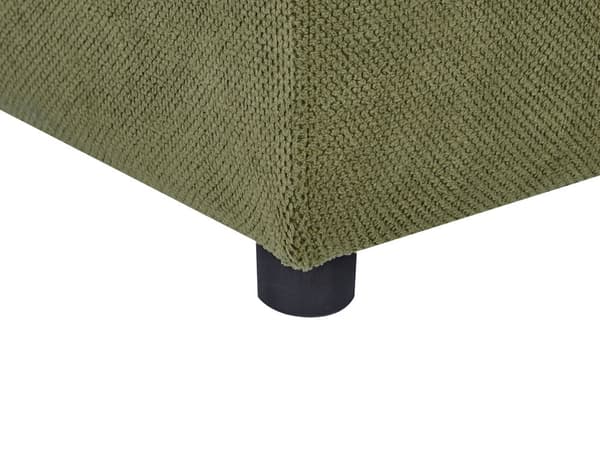 Ottoman Brun Polyester Polstret Modulær Sofa Element Firkantet Fotskammel Svart Ben Moderne Stil