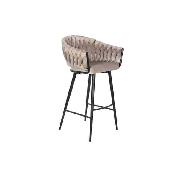 Taburet DKD Home Decor Sort Beige Metal 61 x 52 x 101 cm