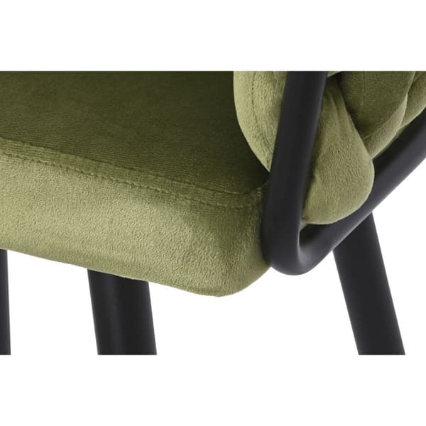 Taburet DKD Home Decor Sort Grøn Fløjl Metal 61 x 52 x 101 cm