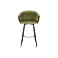 Miniatyrbillede 4 af 5: Taburet DKD Home Decor Sort Grøn Fløjl Metal 61 x 52 x 101 cm