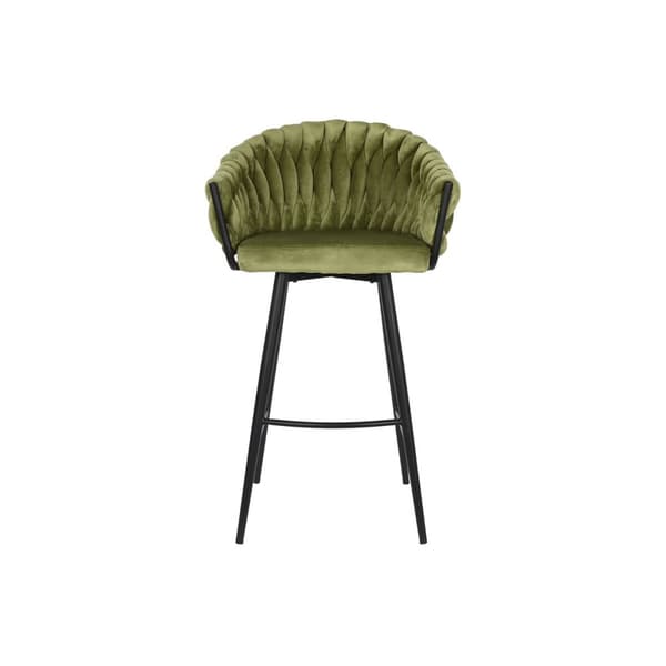 Taburet DKD Home Decor Sort Grøn Fløjl Metal 61 x 52 x 101 cm