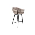 Miniatyrbillede 1 af 7: Taburet DKD Home Decor Sort Beige Metal 61 x 52 x 101 cm