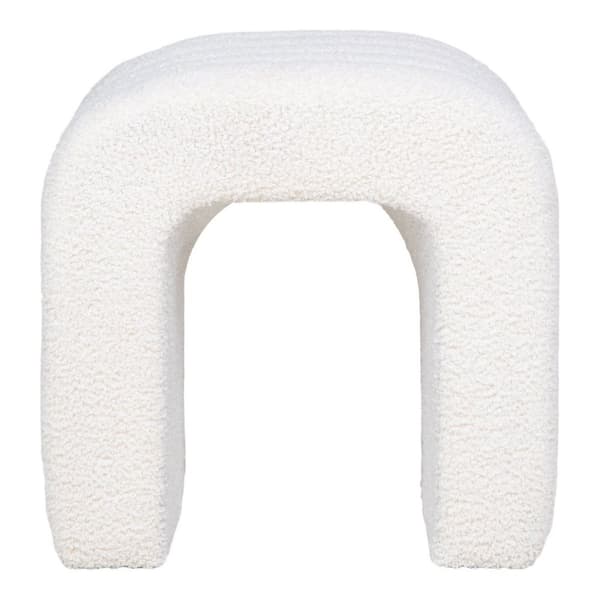 Rootz Colma Pouf - Modern Ottoman - Dekorativ accent - Mjuk boucléklädsel - Extra sittplatser - 41 cm x 36,5 cm x 35 cm