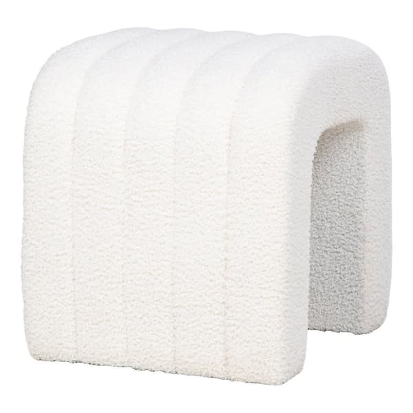 Rootz Colma Pouf - Modern Ottoman - Dekorativ accent - Mjuk boucléklädsel - Extra sittplatser - 41 cm x 36,5 cm x 35 cm