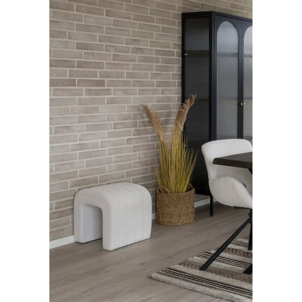 Rootz Colma Pouf - Modern Ottoman - Dekorativ accent - Mjuk boucléklädsel - Extra sittplatser - 41 cm x 36,5 cm x 35 cm