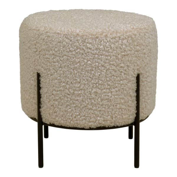 Rootz Alford Pouf - Versatile Ottoman - Footrest - Mysig accent - Artificial Lambskin - 35,5 cm x 35,5 cm x 37 cm
