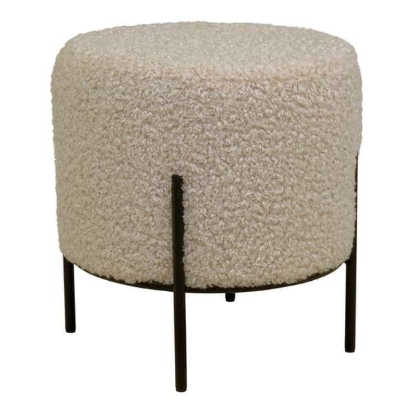 Rootz Alford Pouf - Versatile Ottoman - Footrest - Mysig accent - Artificial Lambskin - 35,5 cm x 35,5 cm x 37 cm