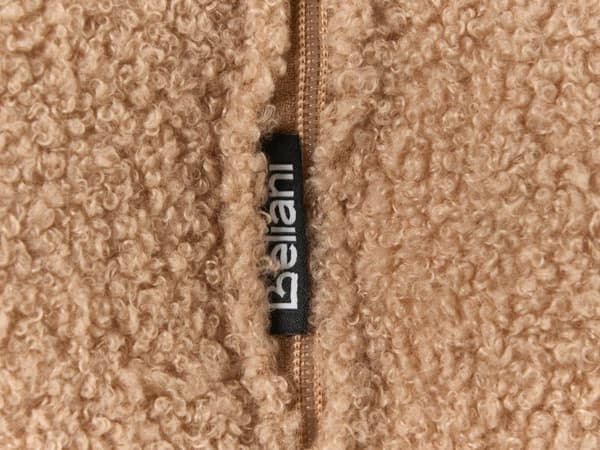 Puf Lysebrun Boucle ø 60 cm Rund Siddepuf i Stof Multifunktionel Fodskammel Indendørs Stue Børnepuf Design Blomst