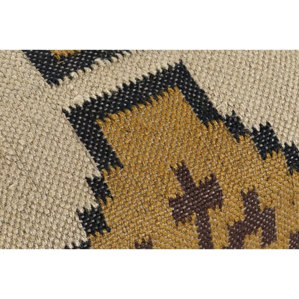 Fotstøtte Home ESPRIT Beige Sennep 80 x 80 x 44 cm