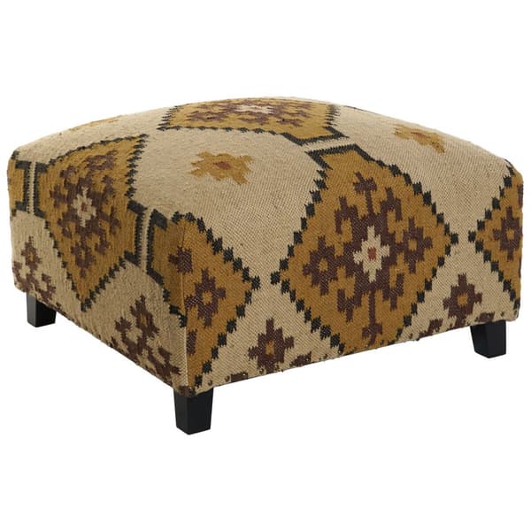 Jalkatuki Home ESPRIT Beige Sinappi 80 x 80 x 44 cm