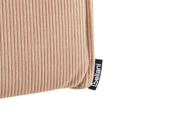 Puff Beige Kordfløyel Jumbo Cord Polstret Stoff Accent Sengebenk Krakk
