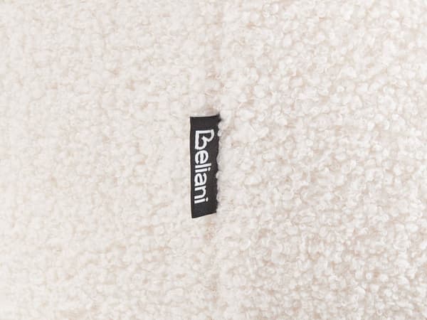 Sett med 2 puffer Off-White Bouclé Rund form Skjult oppbevaringsrom Moderne design Fotskammel