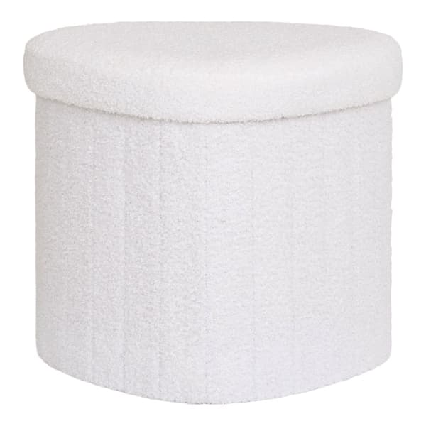 Pouf, Medford Pouf Teddy, 42,5x36,5 cm, Valkoinen