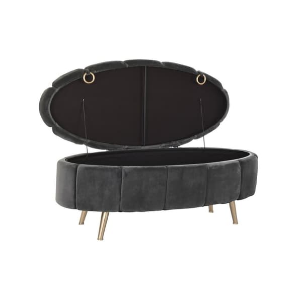 KÄYTETTY Jakkara DKD Home Decor Harmaa Metalli (Kunnostetut Tuotteet A)