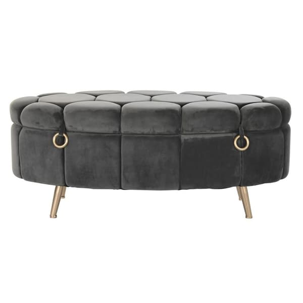 KÄYTETTY Jakkara DKD Home Decor Harmaa Metalli (Kunnostetut Tuotteet A)
