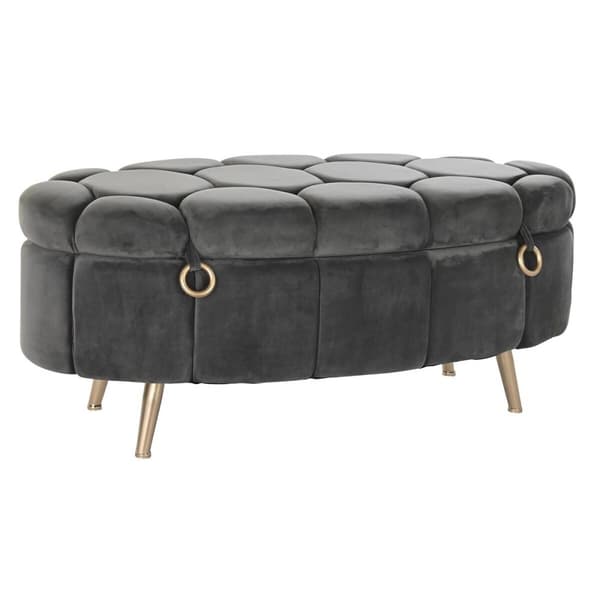 KÄYTETTY Jakkara DKD Home Decor Harmaa Metalli (Kunnostetut Tuotteet A)