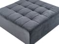 Miniatyrbillede 5 af 7: Ottoman Fodskammel Sort Velour 80 x 80 cm Skammel med Stof Moderne Puf med Ben Stueindretning