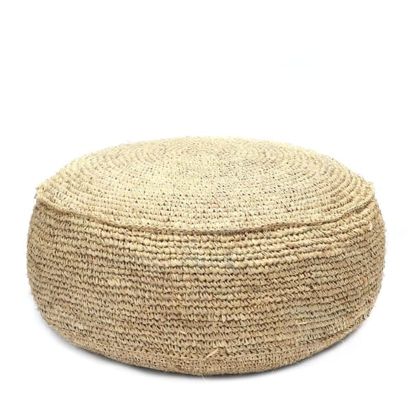Raffia Flores Puf - Natur