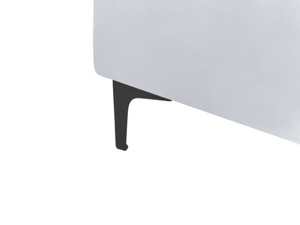 Ottoman Fodskammel Lysegrå Velour 80 x 80 cm Firkantet Skammel med Stof Moderne Puf med Ben Stueindretning