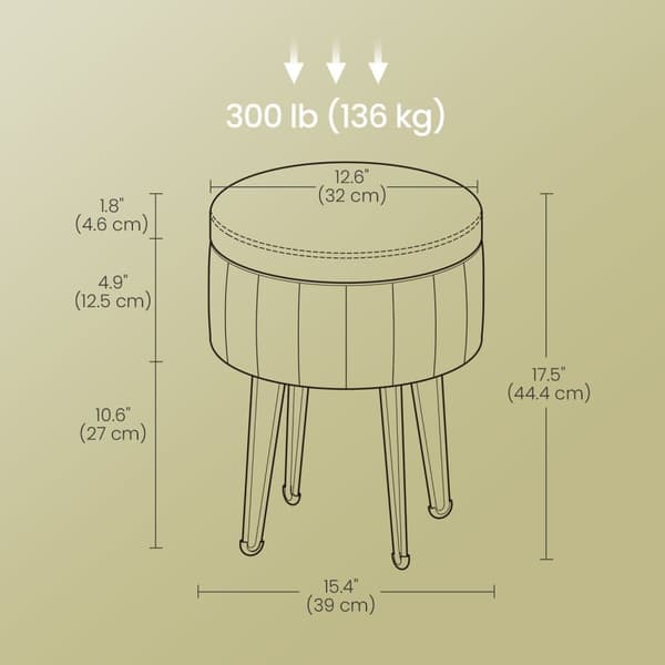 Pall, SONGMICS LOM003B01, 39x44,4 cm, Svart