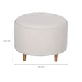 Miniatyrbillede 3 af 9: Ottoman, Ø56 x 42 cm, Hvid