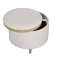 Miniatyrbillede 9 af 9: Ottoman, Ø56 x 42 cm, Hvid