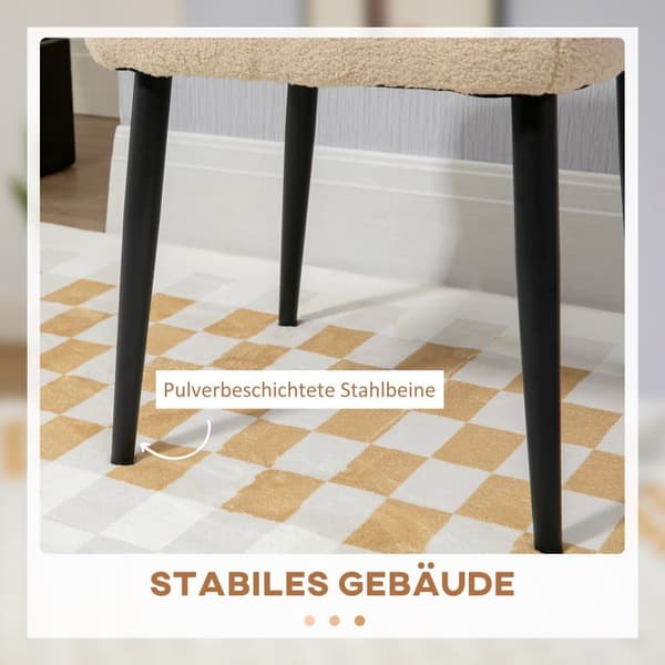Fotpall, 42x42x47 cm, Beige