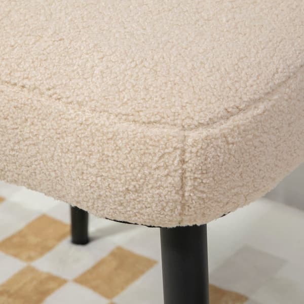 Fotpall, 42x42x47 cm, Beige
