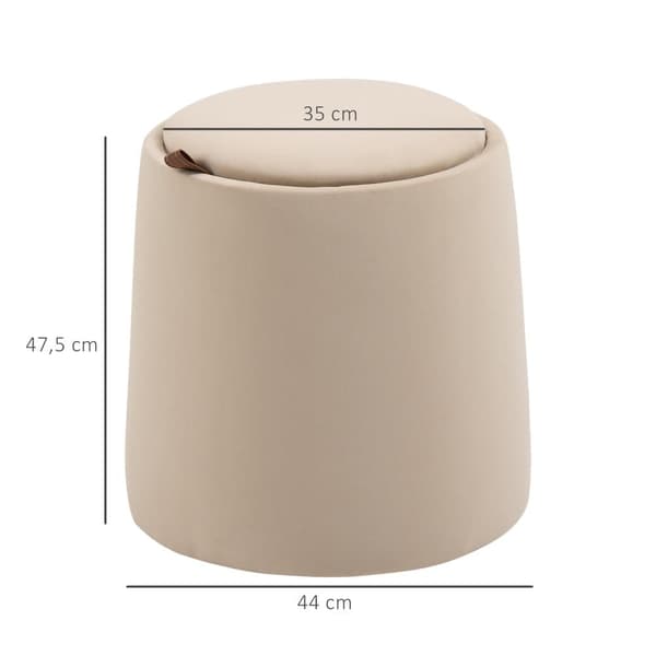 Ottoman, Ø44cm x 47,5cm, Beige