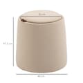 Miniatyrbillede 3 af 9: Ottoman, Ø44cm x 47,5cm, Beige