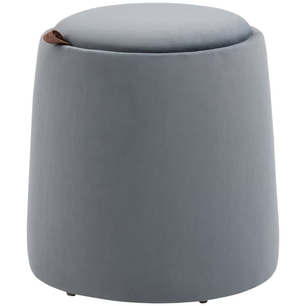 Ottoman, 2-i-1, Ø44cm x 47,5cm, Grå