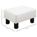 Miniatyrbillede 3 af 9: Fodskammel, Chesterfield, 40x30x24 cm, Hvid