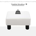 Miniatyrbillede 5 af 9: Fodskammel, Chesterfield, 40x30x24 cm, Hvid