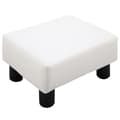 Miniatyrbillede 6 af 9: Fodskammel, Chesterfield, 40x30x24 cm, Hvid