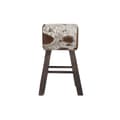 Miniatyrbild 3 av 4: Sittpall DKD Home Decor Vit Brun Svart Läder Trä 50 x 35 x 75 cm