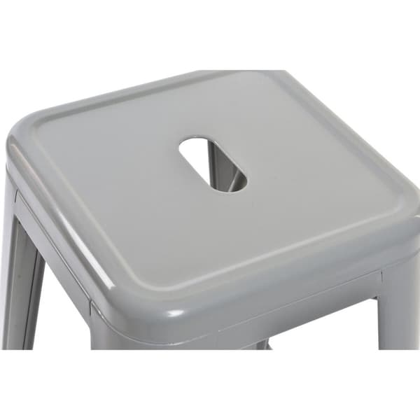 Sittpall DKD Home Decor 43 x 43 x 76 cm Grå Metall