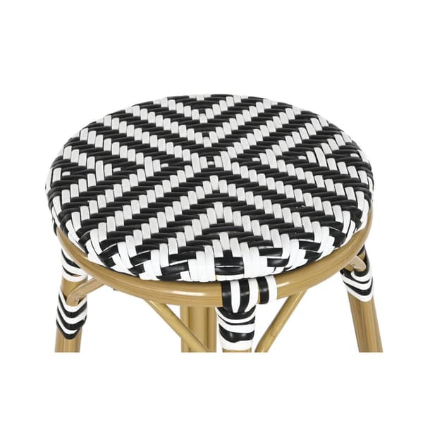 Sittpall Home ESPRIT Dvobarvna Metall syntetisk rattan 39,5 x 39,5 x 74,5 cm