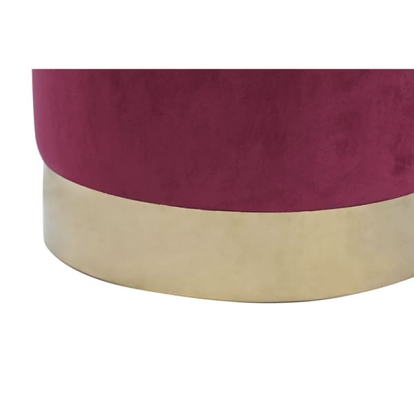 Jalkatuki DKD Home Decor Beige Burgundi Sametti 40 x 40 x 42 cm (2 osaa)