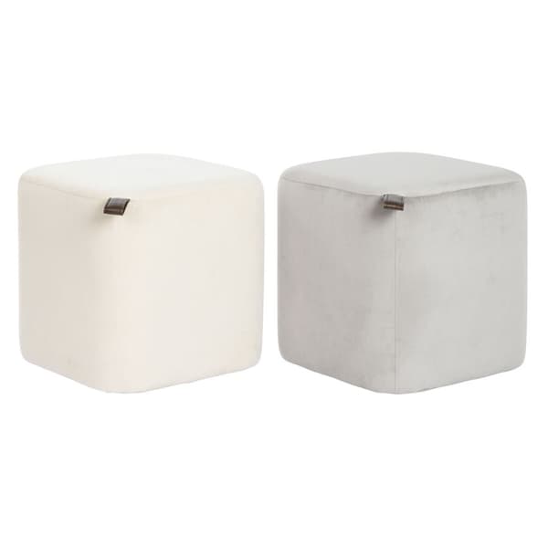 Fodstøtte DKD Home Decor Gul Blå Beige Grå Scandi 35 x 35 x 35 cm (2 enheder)