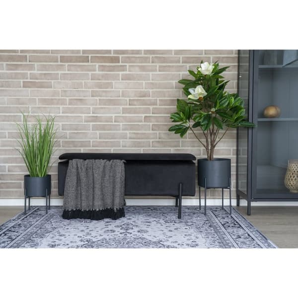 Rootz Watford förvaringsbänk - Klädda bänk - Velvet Bench - Dolt förvaring och sittplatser - 95 cm x 36,5 cm x 43 cm