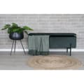 Miniatyrbild 2 av 4: Rootz Watford Bench - Lagringsplats - Velor Ottoman - Inbyggd lagring - 95 cm x 36,5 cm x 43 cm - Modern grön sammetdesign