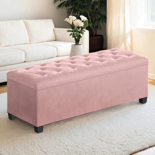Afføring - Med opbevaringsplads - 40 x 110 x 40 cm - Pastelrosa