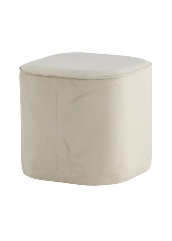 Sittpuff Adela Velvet Vit