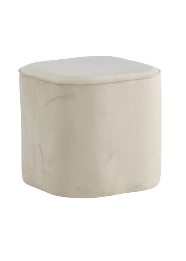 Sittpuff Adela Velvet Vit