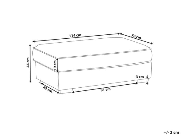 Ottomansk Fotskammel Off-White Boucle Stoff Polstret Firkantet Minimalistisk Moderne Sofa Element