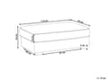 Miniatyrbilde 3 av 11: Ottomansk Fotskammel Off-White Boucle Stoff Polstret Firkantet Minimalistisk Moderne Sofa Element